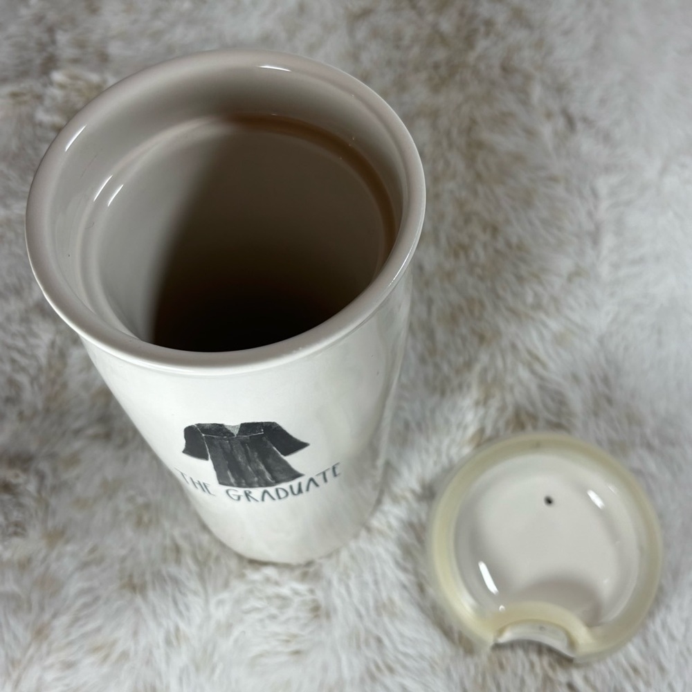 Rae Dunn The Graduate Travel Mug with Lid Artisan Collection Ceramic - Picture 6 of 7